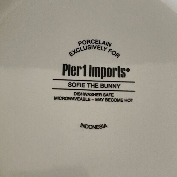 Pier 1 Sofie the Bunny Set of Two 8.75" Salad Plates Rabbit Ceramic Discontinued - Picture 6 of 6